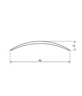 Roval afdekprofiel - aluminium - 40x6 mm - 1000 mm