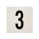 Besbo huisnummerplaat - Nr. 3 - aluminium