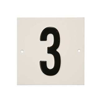 Besbo huisnummerplaat - Nr. 3 - aluminium
