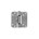 Intersteel glijlagerscharnier - afgerond - 89x89x3 mm - verzinkt