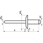 Blindklinknagel gbk alu/staal 1033-4.8x24x16 250st