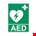 Brady reddingssticker - AED groen/wit - 15 x 21 cm - gelamineerd polyester
