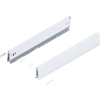 Blum MERIVOBOX zijkant M-hoogte, R+L, 550mm Kleur: zijdewit