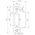 Nemef sluitplaat pa635/17 RVS afgerond korte lip