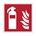 Brady info.sticker F001 vierk20 rood/wit brandblusapp.