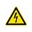 Brady waarschuwingssticker [3x] - driehoek 10 cm - elektr.span. - 800232