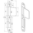 Nemef sluitplaat geel ps4119/33 dr2-4 L.lip