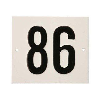Besbo huisnummerplaat - Nr. 86 - aluminium
