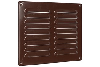 Nedco schoepenrooster alu. 245 x 195 mm RAL8017 bruin