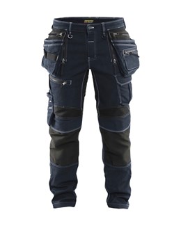 Blåkläder X1900 werkbroek denim stretch blauw/zwart maat 54