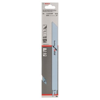 Bosch reciprozaagbladen [2x] - S1122BF - metaal - 2608656041