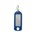 DX sleutellabel met ophangoog en s-haak HL - blauw