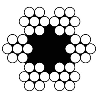 DX staalkabel - 6x7+1 TWK - verzinkt