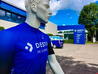 DESTIL wielershirts blauw - korte mouw