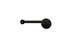 Dauby toiletrolhouder enkel - Pure  Plus - verouderd ijzer zwart - 150 mm - links
