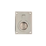 Intersteel luikring - rechthoekig - 50x39 mm - nikkel