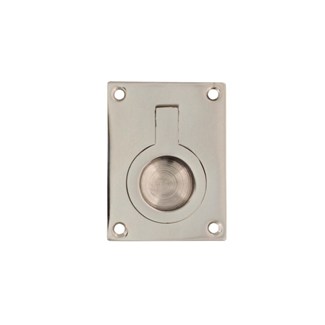 Intersteel luikring - rechthoekig - 50x39 mm - nikkel