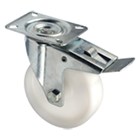 zwenkwiel kunststof 100 met rem