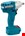 Makita instelbare slagmoersleutel - DTWA100Z - 14,4 V - 95 Nm - excl. accu en lader - in doos