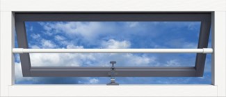 SecuBar Twist - barrièrestang - staal - op de dag - wit - set - stang incl. Twist nokken wit (2) - 99 cm - 2010.365.310