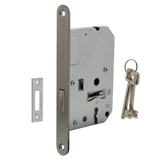 Intersteel kastslot - klavier - 55 mm - doornmaat 50 mm - RVS geborsteld