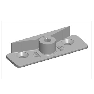 Roto antifoutbed. Roto NT kozijndeel m/nok 260541 18mm