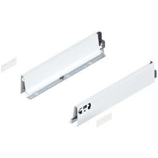 Blum ladezijkant set R+L voor TANDEMBOX Antaro  Hoogte M, incl. afdekkappen  NL: 400 mm  Kleur: Zijdewit
