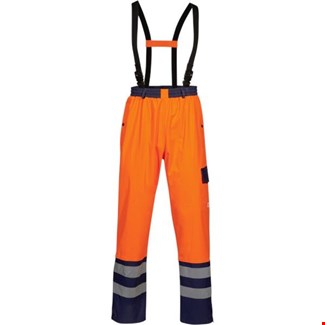 Opsial regenbroek - Darius - High Visibility - oranje/marine blauw - maat 5XL