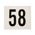 Besbo huisnummerplaat - Nr. 58 - aluminium