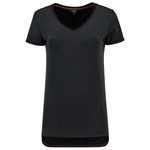 Tricorp T-Shirt V-hals dames - Premium - 104006 - zwart - S