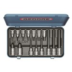GEDORE dopsleutel-schroevendraaierset - 1/2" - 5-17mm - in stalen cassette - 15-delig