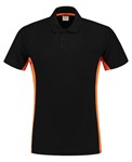 Tricorp Workwear 202002 Bi-Color unisex poloshirt Zwart Oranje XS