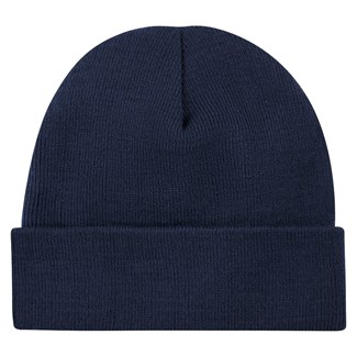 Nilton's gebreide muts met omslag marine blauw 1450-14-A14