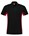 Tricorp Workwear 202002 Bi-Color unisex poloshirt Zwart Rood L
