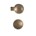 Dauby meubelknop - Pure PT-25 - ruw brons - 25 mm