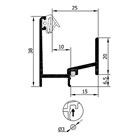 Luvema aanslagprofiel 500cm geand.alum.  Lu-B3.3.G