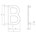 Intersteel huisletter B - 100 mm - RVS geborsteld