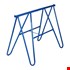 steigerschraag blauw 135 cm hoog