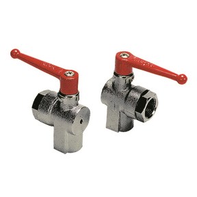 Legris - Kogelkraan - messing vernikkeld - haaks - 1/4" - binnen/binnen - DN6 - 0462.06.13