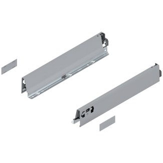 Blum ladezijkant set R+L voor TANDEMBOX Antaro  Hoogte N, incl. afdekkappen  NL: 400 mm  Kleur: Grijs