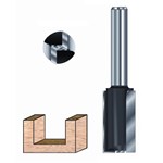 ENT groeffrees HM - 12 x 30 x 62 mm - met HM grondmes - kolf 8 mm