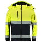 Tricorp softshell jack - Bi-color - Safety - 403007 - fluor geel/marine blauw - maat M