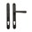 Dauby veiligheidsgarnituur knop/kruk - Pure PHL + PHT - verouderd ijzer zwart - profielcilinder 92 mm