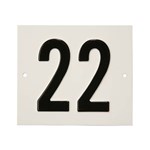 Besbo huisnummerplaat - Nr. 22 - aluminium