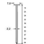 Dutack T-nagels TN22 64 mm [1.000] CRvs