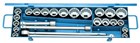 GEDORE dopsleutelset - 3/4" - 25-delig - UD - mm+INCH