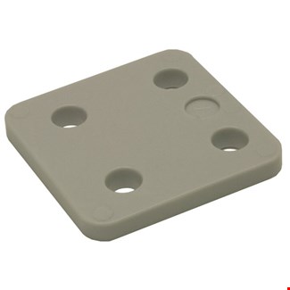 Gebr. Bodegraven drukplaten - zonder sleuf - 7 mm - kunststof - grijs - 192 st