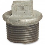 Plug met kraag en vierkant - Fig.290 - Staal verzinkt - buiten - 1/2"