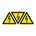 Brady waarschuwstickers W012 drieh10 elektr.span. =3x