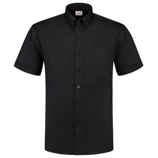Tricorp werkhemd - Casual - korte mouw - basis - zwart - M - 701003